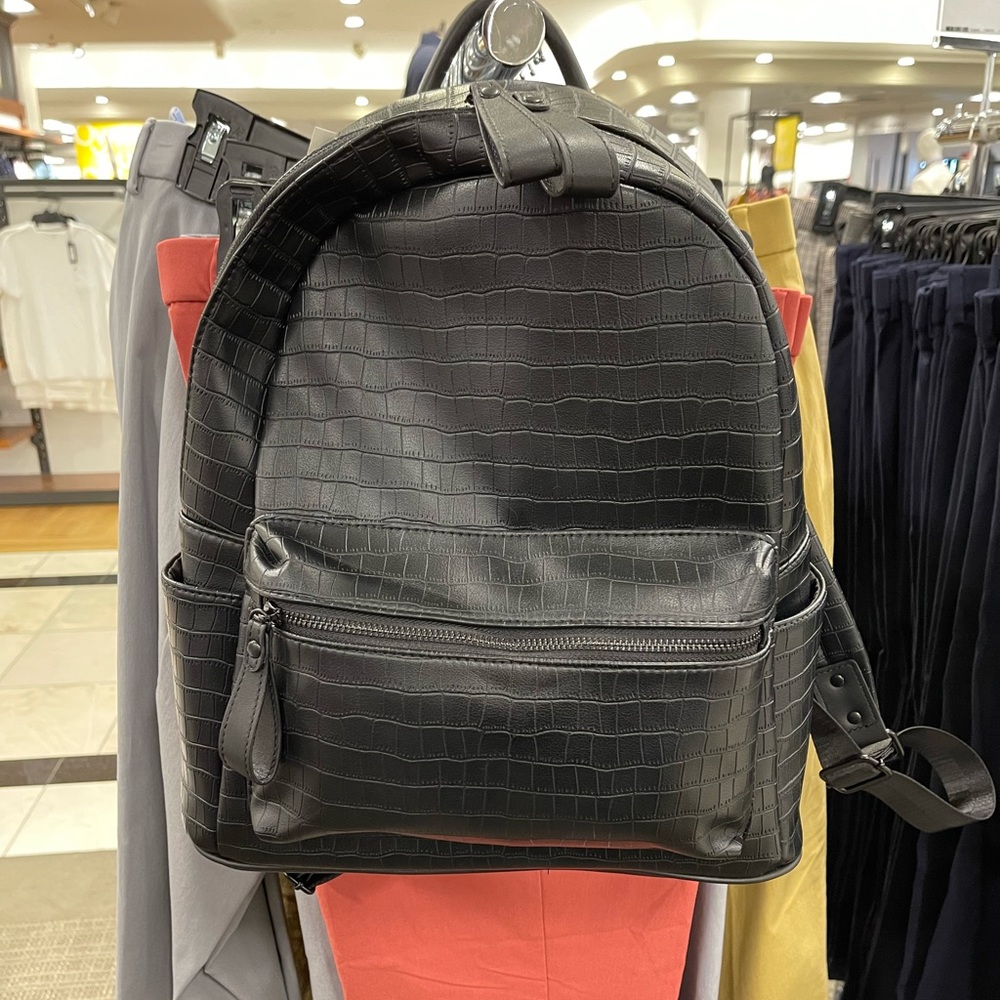 Croc Leather Backpack